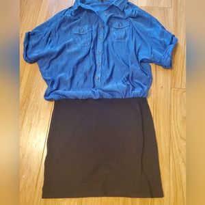 NWOT Express blue Black Dresss